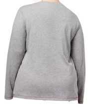 HUE Womens Plus Size Cheers Design Top Size 1X Color Grey - £18.50 GBP