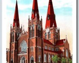 Cattolica Chiesa Costruzione Tulsa Oklahoma Ok Unp Unsued Wb Cartolina B14 - £2.38 GBP