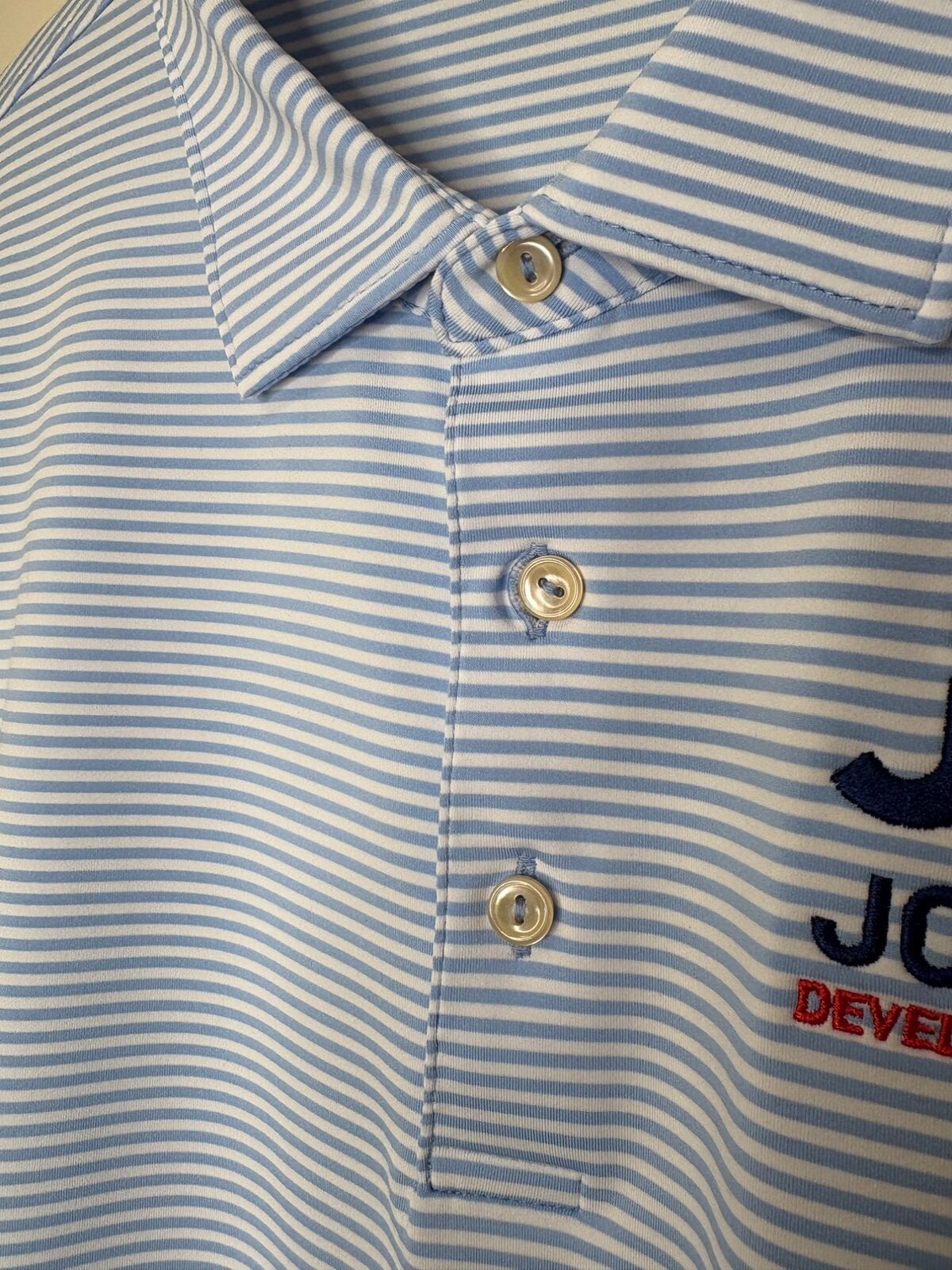 Peter Millar Summer Comfort Striped Polo Shirt XXL JDG Logo New Golf Beach Drink Item image 10