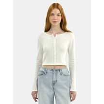 No Boundaries Button-Front Pointelle Junior Cardigan Size M (8/10) Color... - €13,63 EUR