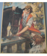 .  324-8—Chums (picture of girl on a bench feeding her horse sugar cubes.) Signe