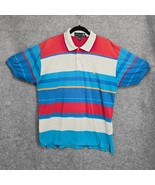 Vintage Knights Of The Round Table Polo Shirt Mens Large? Striped Short ... - $14.01