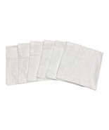Williams Sonoma Dinner Napkins Set of 6 Solid White 100% Cotton 19&quot; Form... - £36.92 GBP