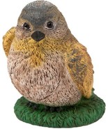 Wildlife Fat Golden Finch Garden Statue Outdoor Bird Figurine - $15.83