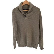 J.Crew 100% Knitted Cotton Sweater Shawl Neck Pullover Beige Size Small - $19.79