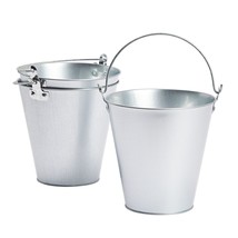 3 Pack Galvanized Metal Ice Buckets For Parties, 7&quot; Tin Pails For Beer, 100 Oz - £32.23 GBP