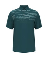 PGA Tour Men&#39;s Men&#39;s Athletic-Fit Terrain Texture Print Golf Polo Green ... - $369.50 MXN