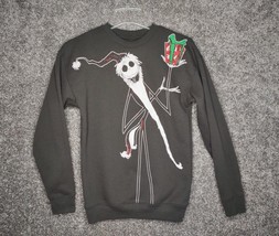 Disney Nightmare Before Christmas Sweatshirt X-Small Gray Jack Skellington - £14.07 GBP