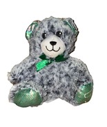 Gray Christmas Teddy Bear Plushie With Holographic Paws (SHIPS IN 24 HRS) - $23.38 CAD