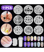 11PCS DIY Clear Jelly Silicone Nail Art Stamping Plate Stamper Scraper M... - £18.21 GBP