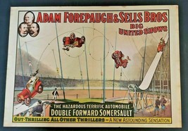1960 Adam Forepaugh Circus Museum Old Clown Cars Poster About13 3/8&quot;x19 IZ1 - £6.38 GBP