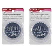 Singer Assorted Self Threading Hand Needles, 15-Count (2 Pack) - £13.36 GBP