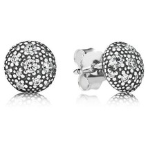 Genuine Pandora Retired Silver Cosmic Star Crystal Stone Earrings Studs - £50.61 GBP