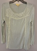 Women’s Princess Vera  Wang Green Linen Blend shirt Size Small - $284.99 MXN