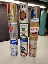 Lot Of 9 Vintage Metal Empty Beer Cans Pictured # 70 - £9.59 GBP