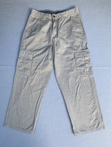 Wrangler Cargo Pants 30x28 Khaki Relaxed Fit Straight Leg Tag 30x30 - $18.68