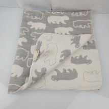 Pottery Barn Kids Acrylic &amp; Cotton Reversible Baby Crib Blanket Polar Be... - £46.70 GBP