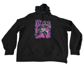 Marvel Venom Pullover Hoodie Sweatshirt (X-Large) Sweater Black Purple EUC - $32.30