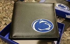 Penn State Nittany Lions Mens Black Leather Bi-fold Wallet - £14.90 GBP