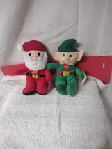 Pre-Owned, Set of 2 Christmas House Musical Singing Santa & Elf Plushes - $10.93