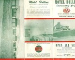 Motel Hollins Brochure US Highway 11 &amp; 220 in Hollins Virginia 1940&#39;s - $17.80