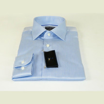 Men's Shirt Christopher Lena PROPER 100% Cotton Wrinkle Free p720ttsr Blue Slim image 3