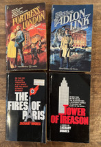 LOT of 4 Vintage Books ZACHARY HUGHES Fires of Paris Fortress London Adlon etc - £9.74 GBP