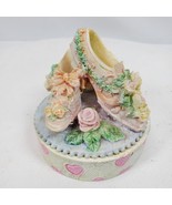 Vintage Victorian Shoe Trinket Box 3x3.25 Inch - $25.28 CAD