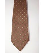 Howard Vintage Brown Medallion Polyester Neckwear Tie - $19.99