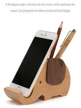 Multifunctional solid wood pen holder + mobile phone holder - £30.80 GBP+