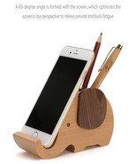 Multifunctional solid wood pen holder + mobile phone holder - $58.67 CAD+