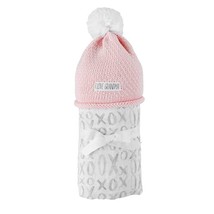 Mud Pie Grandma Swaddle And Hat, 2 Piece Set (Pink) - £33.60 GBP