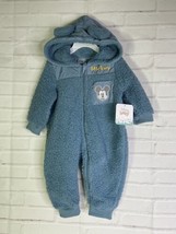 Disney Baby Mickey Mouse Hooded Footless Fleece One Piece Zip Romper 6-9... - £11.95 GBP