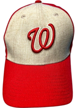 New Era 9fifty MLB Washington Nationals Strapback Hat Cap Gray Red W Log... - $238.12 MXN