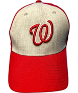 New Era 9fifty MLB Washington Nationals Strapback Hat Cap Gray Red W Log... - €11,07 EUR