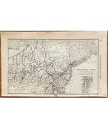 1923 Antique PENNSYLVANIA SYSTEM EASTERN SECTION Map Vintage RAILWAY Map - $13.57 CAD