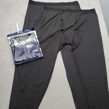 Lot Of 3 HB Harbor Bay Pants Mens 3XL Black Base Layer Performance Elastic Waist - £28.65 GBP