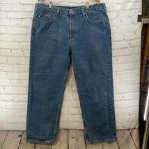 Carhartt Blue Jeans Mens Sz 40 x 30 Wide Leg Work Pants Medium Wash - £23.64 GBP