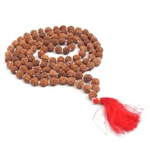 Rudraksha Japa Mala 8 mm| Authentic Indian 108 Beads - £11.62 GBP