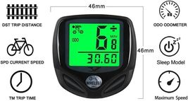 Bicycle Speedometer and Odometer Wireless Waterproof Cycle Bike Computer... - $24.86