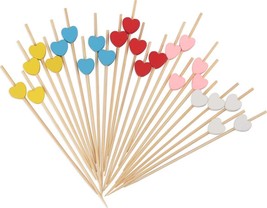 Minisland 150 Counts Multi-color Heart Fancy Toothpicks for - £11.42 GBP