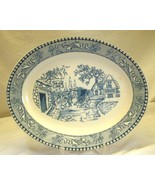 Ye Old Inn Blue Oval Platter Unknown Maker - £23.38 GBP