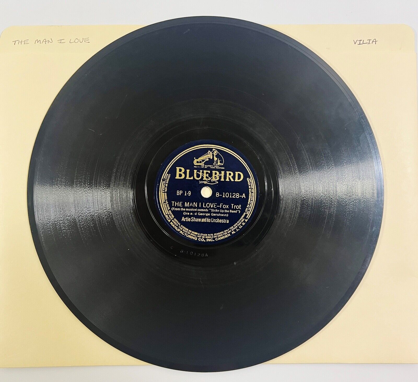 ARTIE SHAW - THE MAN I LOVE ~  78 RPM #B-10128 - $14.84