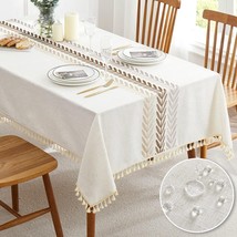  Tablecloth for Dining Table Dust Proof Spillproof Soil Resistant Cot - £38.44 GBP