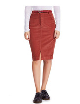 Free People Womens Skirt Rosemary Midi Brick Red Size 26W OB886333 - £43.72 GBP