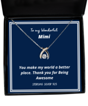 To my Mimi,  Wishbone Dancing Necklace. Model 64035  - $39.95