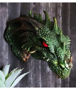Medieval Castle Dungeon Chained Green Pagoda Dragon Wall Plaque W/LED Ey... - $723.31 MXN