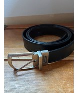 Genuine Dickies Black Leather Belt w Silver Colored Metal Buckle - 52.5 ... - $14.89