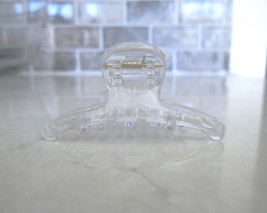 Small clear transparent no color hair claw clip for fine, thin hair - £5.46 GBP