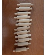 Hand-cut Wood Doll House 12 Kitchen Baking Rolling Pins - $14.84